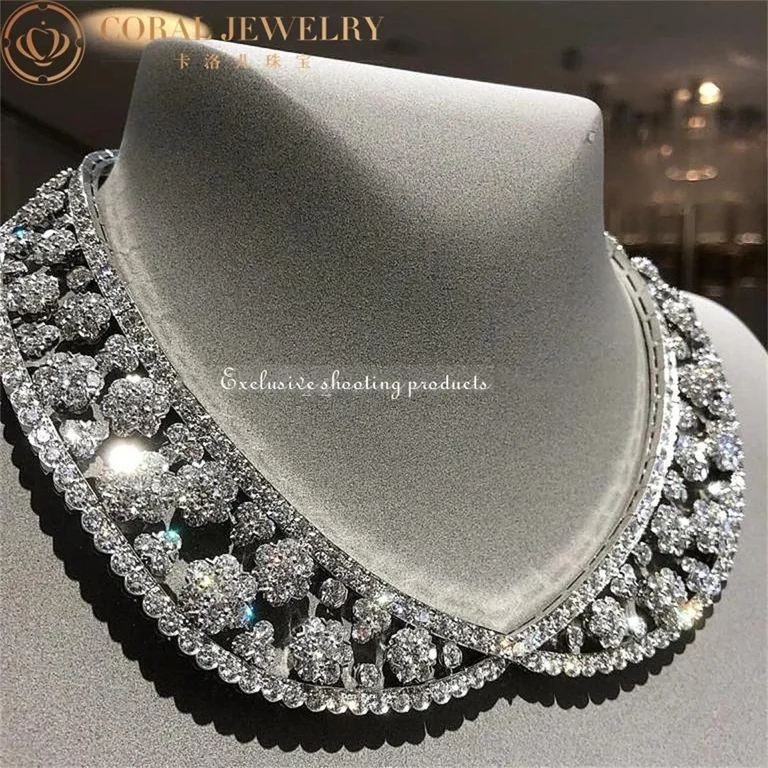 Van Cleef & Arpels VCARP39300 Snowflake collerette transformable necklace Platinum Diamond necklace 5