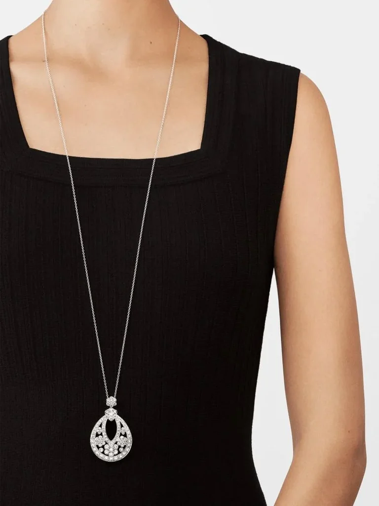 Van Cleef & Arpels VCARP39300 Snowflake collerette transformable necklace Platinum Diamond necklace 3