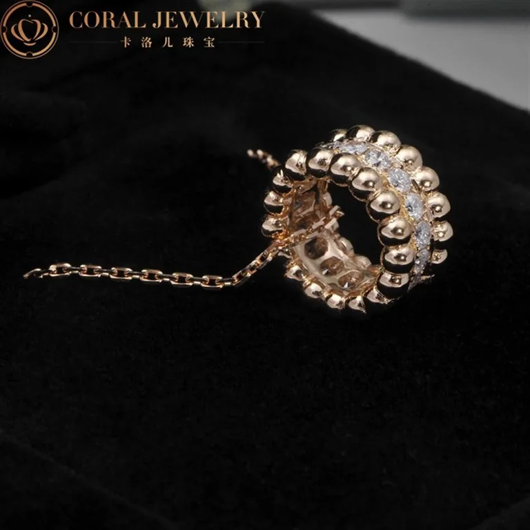 Van Cleef & Arpels VCARO25000 Perlée diamonds pendant Rose gold 6