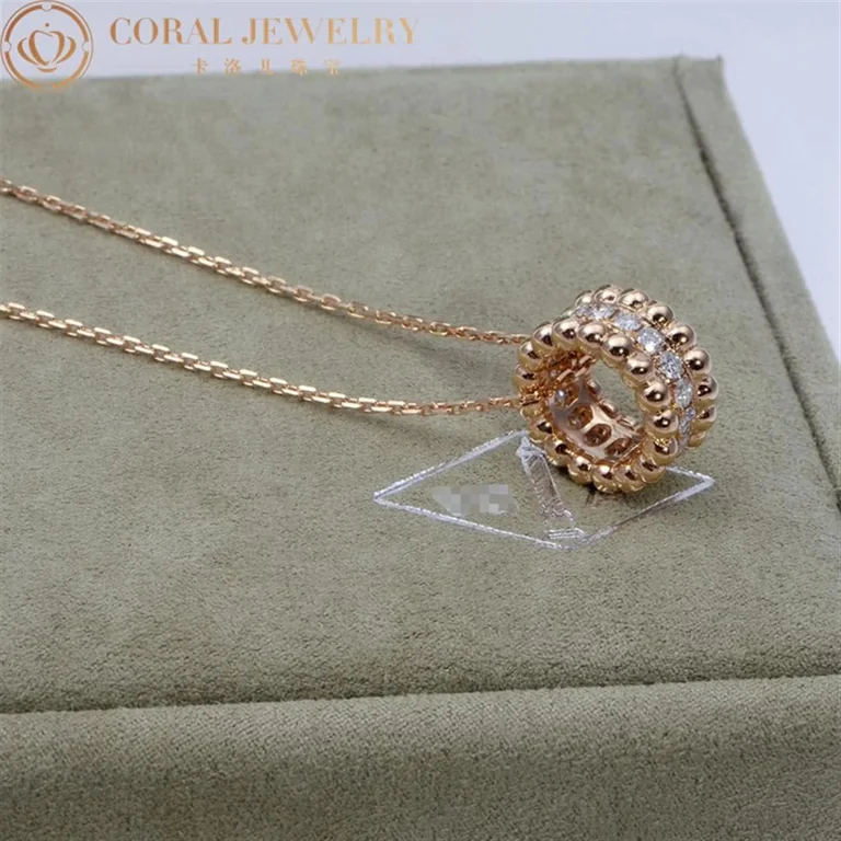 Van Cleef & Arpels VCARO25000 Perlée diamonds pendant Rose gold 5
