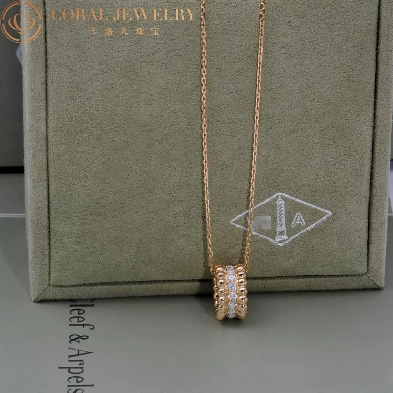Van Cleef & Arpels VCARO25000 Perlée diamonds pendant Rose gold 4