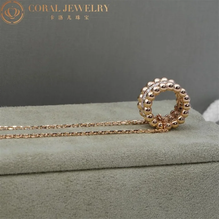 Van Cleef & Arpels VCARO25000 Perlée diamonds pendant Rose gold 3