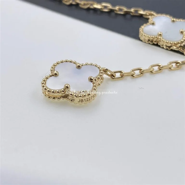 Van Cleef & Arpels VCARD79300 Magic Alhambra Long Necklace 16 Motifs Yellow Gold Mother-of-pearl Necklace 7