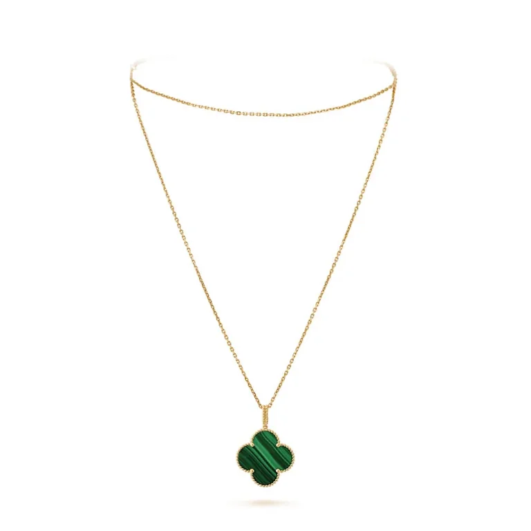 Van Cleef & Arpels VCARO3MG00 Magic Alhambra long necklace 1 motif Yellow gold Malachite necklace 1