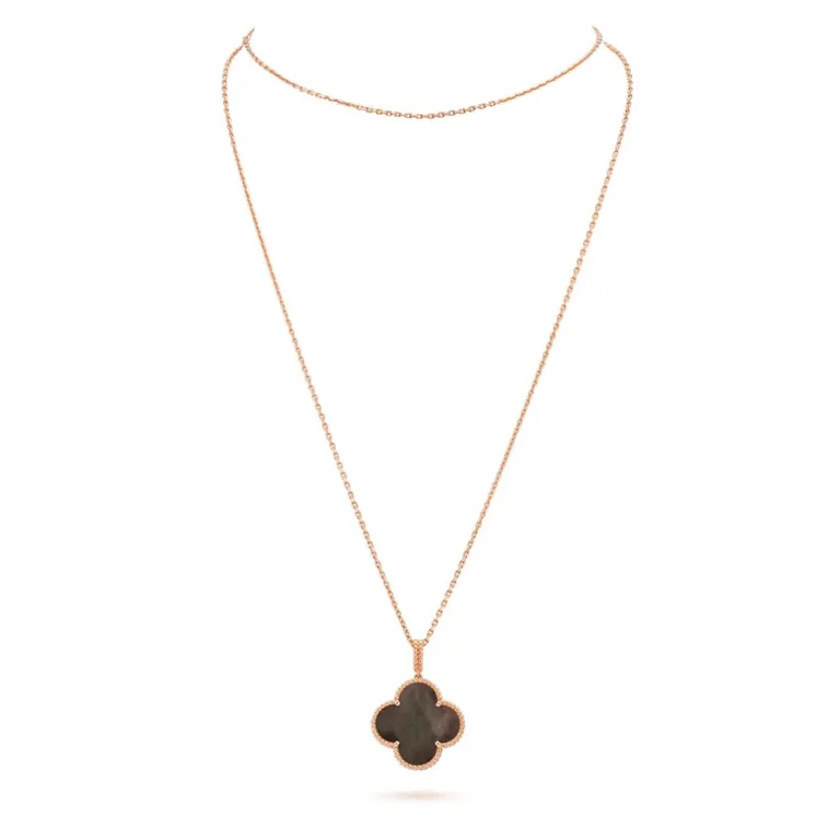 Van Cleef & Arpels VCARP6I200 Magic Alhambra long necklace 1 motif Rose gold Mother-of-pearl necklace 1