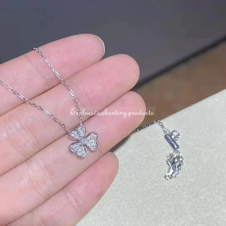 Van Cleef & Arpels VCARP3W300 Frivole pendant mini model White gold Diamond Necklace 6