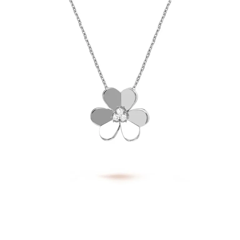 Van Cleef & Arpels VCARD25300 Frivole pendant large model White gold Diamond Necklace 1