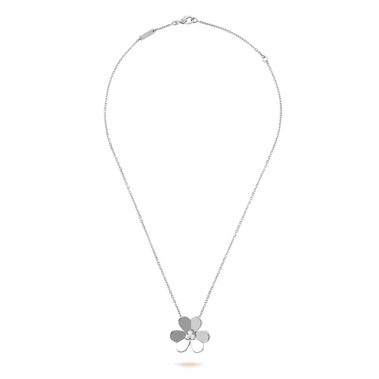 Van Cleef & Arpels VCARD25300 Frivole pendant large model White gold Diamond Necklace 5
