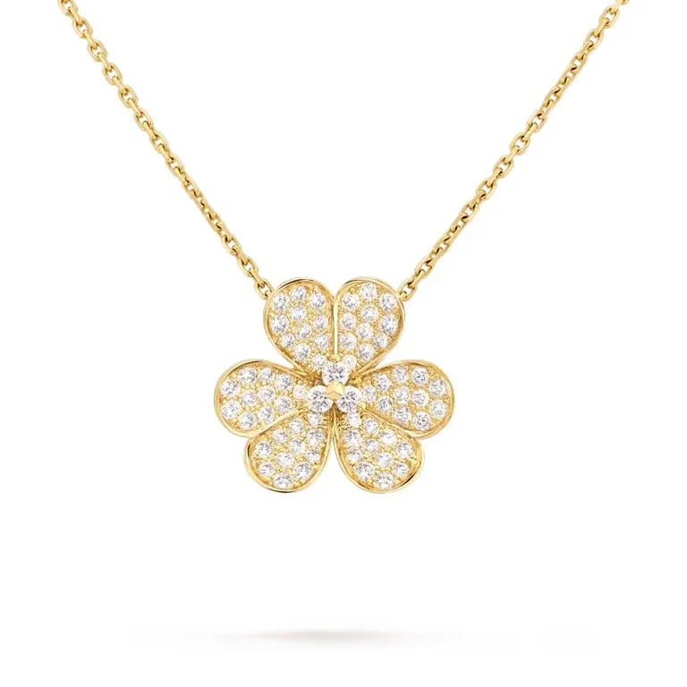 Van Cleef & Arpels VCARP0J700 Frivole pendant large model Yellow gold Diamond Necklace 1