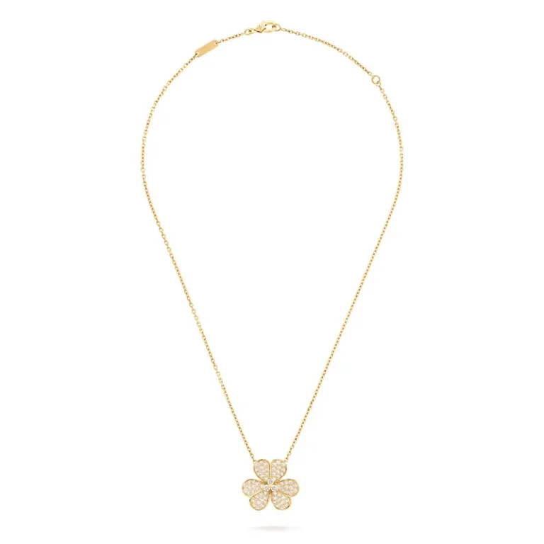 Van Cleef & Arpels VCARP0J700 Frivole pendant large model Yellow gold Diamond Necklace 6
