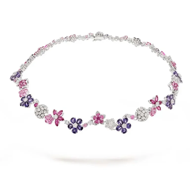 Van Cleef & Arpels Folie des Prés VCARP05F00 necklace White gold Diamond Sapphire VCARP05F00 1