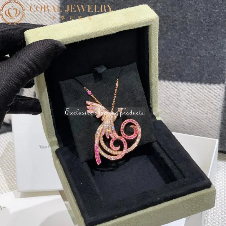 Van Cleef & Arpels Fauna Oiseaux De Paradis VCARN5PD00 Color Sapphires Necklace 6