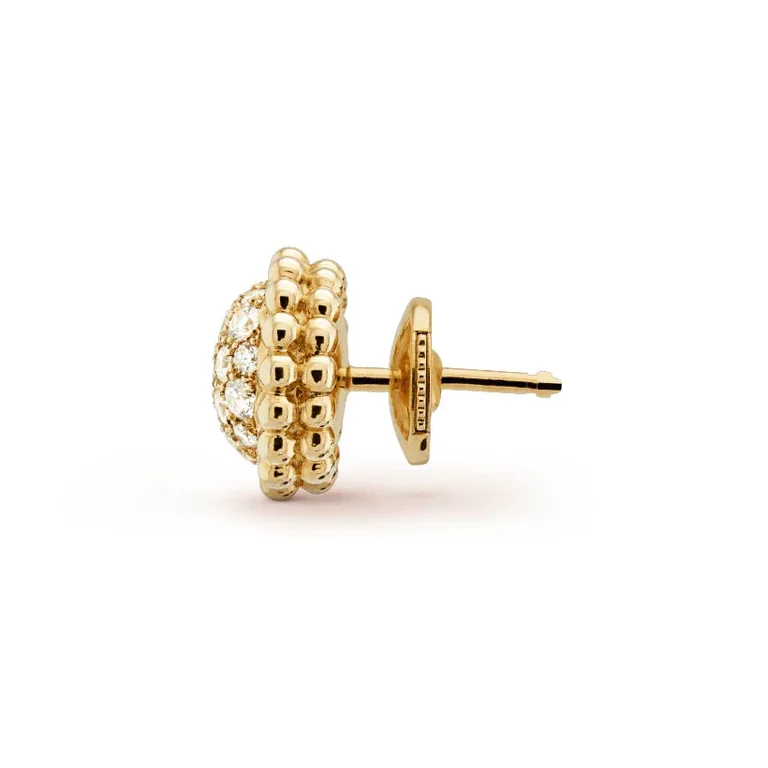 Van Cleef & Arpels VCARO9PG00 Perlée diamonds earrings Yellow gold Diamond earrings 5