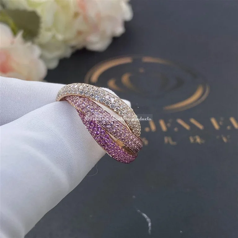 Cartier Trinity Ring Rose Gold And Diamonds N4230600 Coral 28
