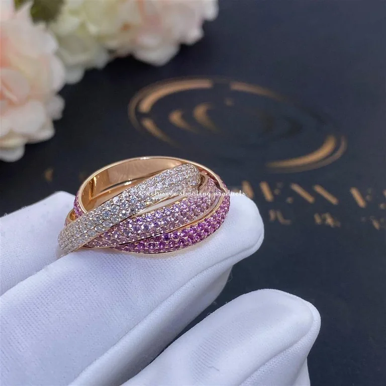 Cartier Trinity Ring Rose Gold And Diamonds N4230600 Coral 68