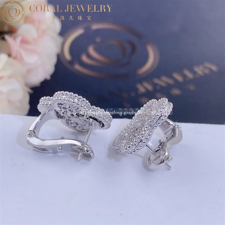 Van Cleef & Arpels VCARN9ZR00 Magic Alhambra earrings White gold Diamond earrings 6