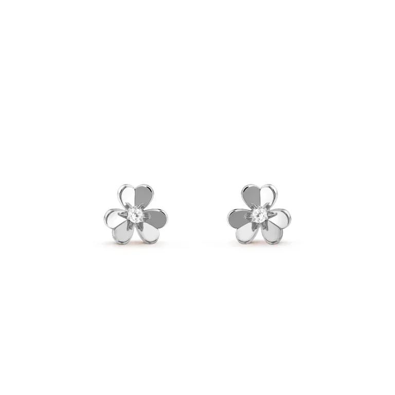 Van Cleef & Arpels VCARP0J600 Frivole earrings mini model White gold Diamond earrings 1