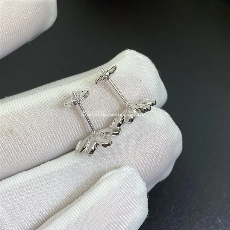 Van Cleef & Arpels VCARP0J600 Frivole earrings mini model White gold Diamond earrings 3