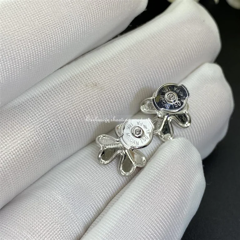 Van Cleef & Arpels VCARP0J600 Frivole earrings mini model White gold Diamond earrings 2