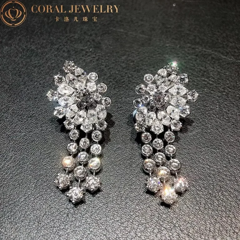 Van Cleef & Arpels VCARO9CO00 À Cheval transformable earrings Platinum Diamond earrings 11