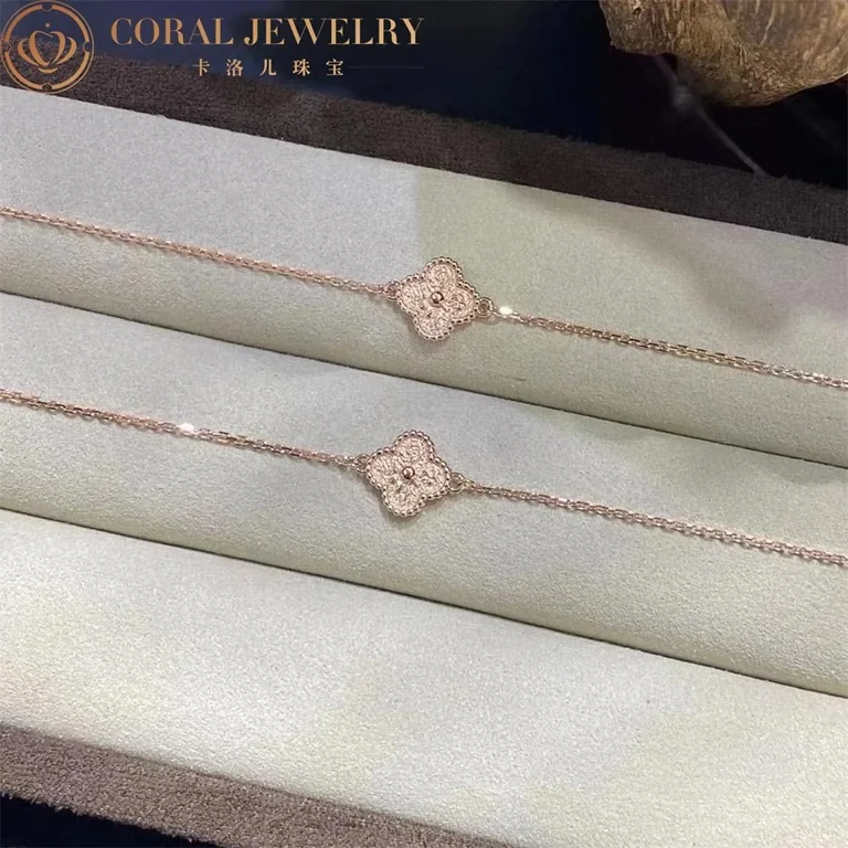 Van Cleef & Arpels VCARO8DC00 Sweet Alhambra bracelet Rose gold bracelet 5