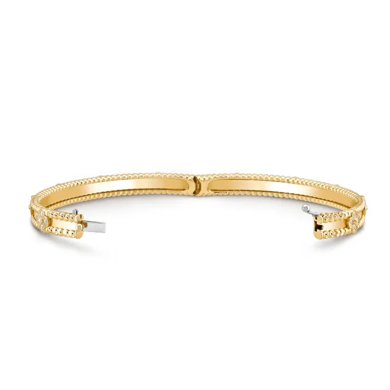 Van Cleef & Arpels VCARP6X700 Perlée sweet clovers bracelet Yellow gold Diamond bracelet 10