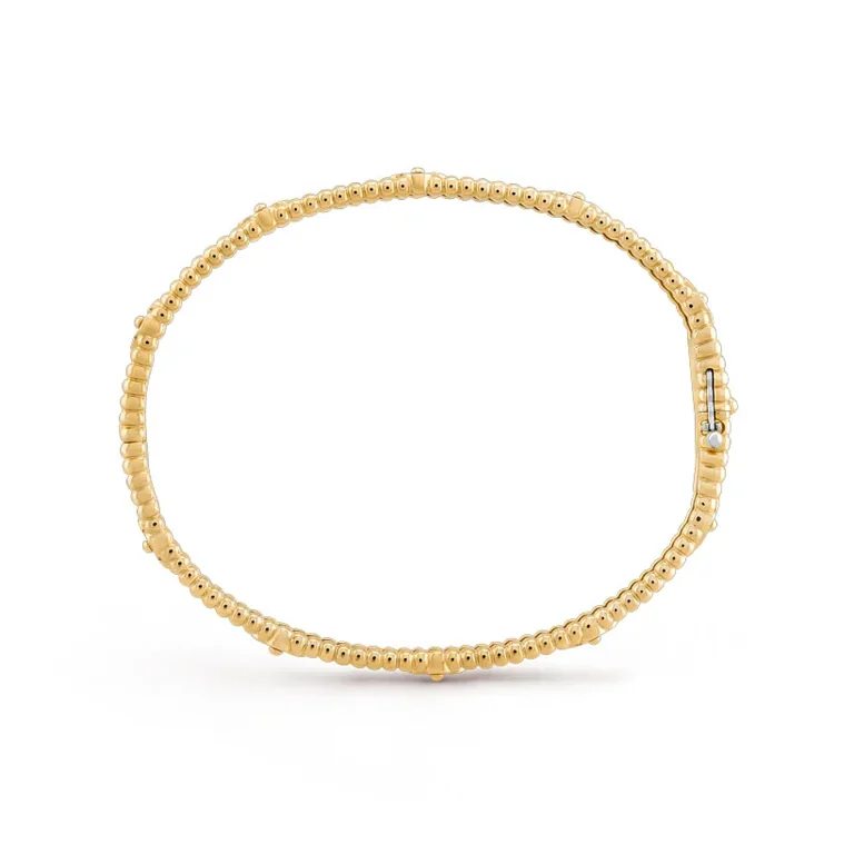 Van Cleef & Arpels VCARP6X700 Perlée sweet clovers bracelet Yellow gold Diamond bracelet 9