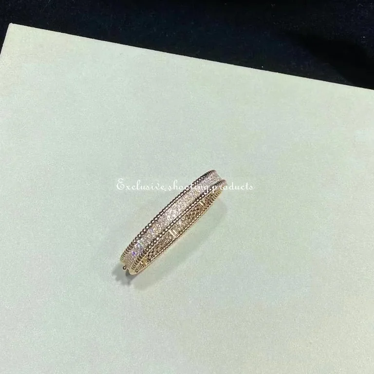 Van Cleef & Arpels VCARP5E600 Perlée diamonds bracelet 3 rows Rose gold Diamond bracelet 3