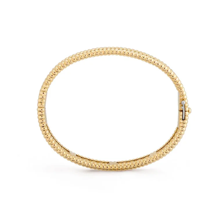 Van Cleef & Arpels VCARP5DP00 Perlée diamonds bracelet 3 rows Yellow gold Diamond bracelet 9