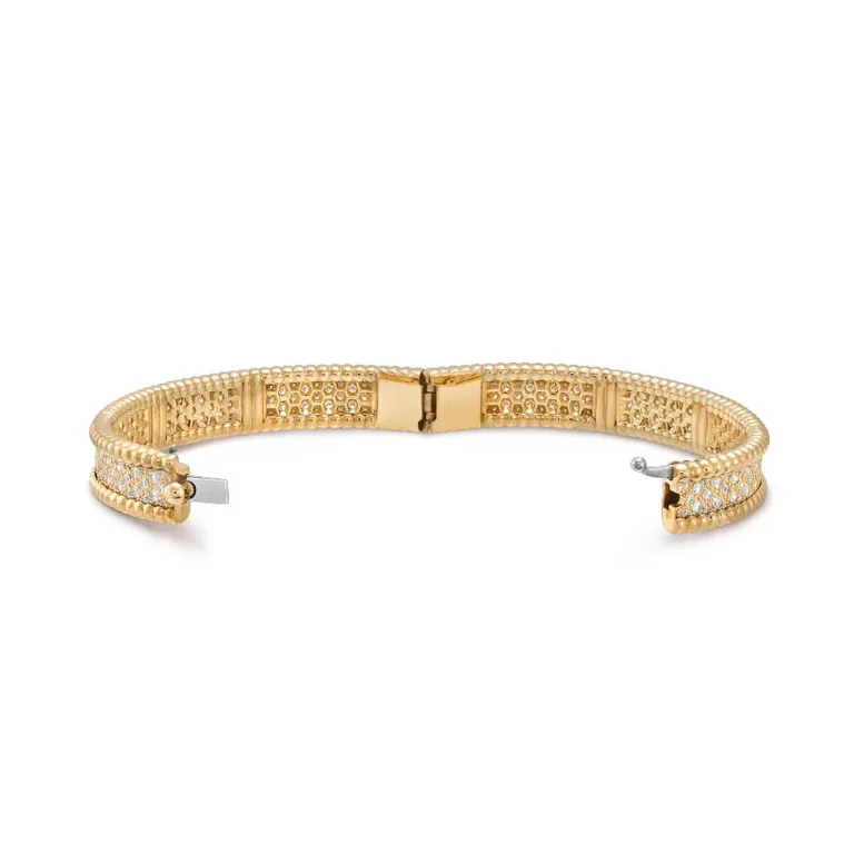 Van Cleef & Arpels VCARP5DP00 Perlée diamonds bracelet 3 rows Yellow gold Diamond bracelet 8