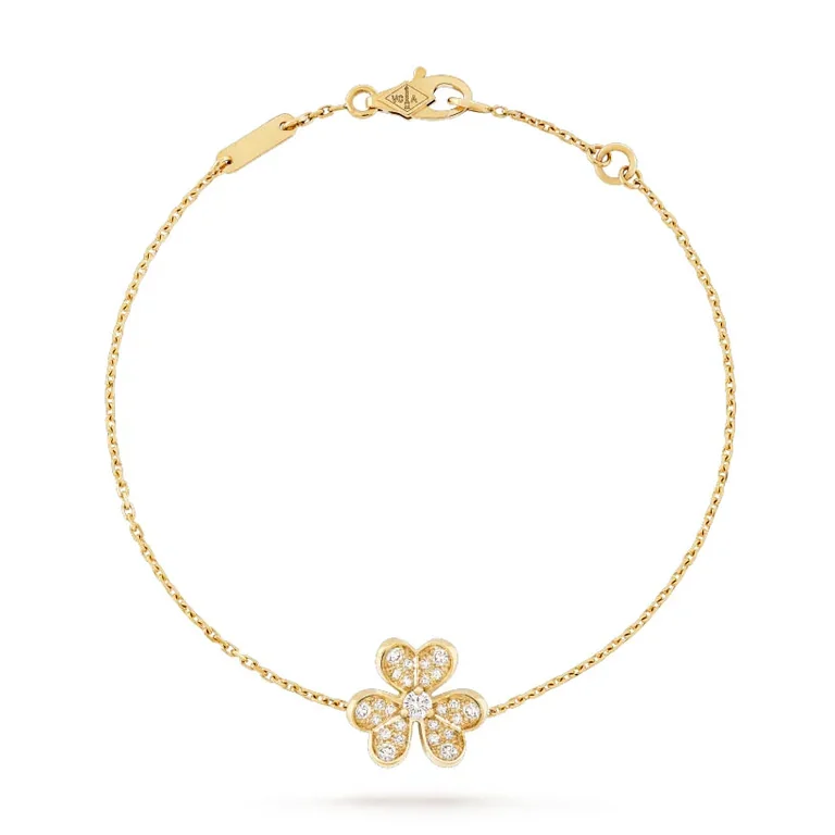 Van Cleef & Arpels VCARP24100 Frivole bracelet mini model Yellow gold Diamond bracelet 1