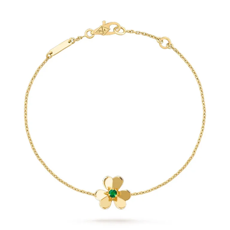 Van Cleef & Arpels VCARP7SC00 Frivole bracelet mini model Yellow gold Emerald 1