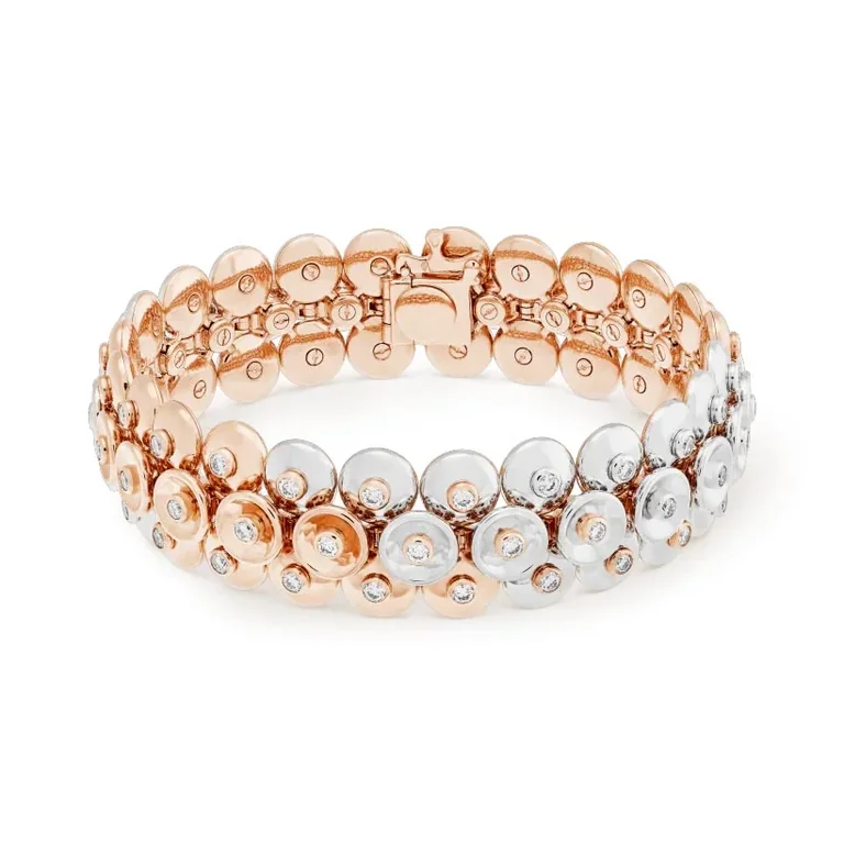 Van Cleef & Arpels VCARP0N200 Bouton d?or bracelet medium model Rose gold Diamond bracelet 1