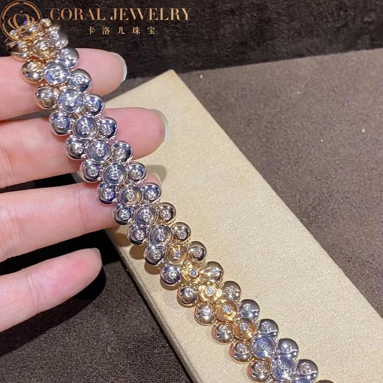 Van Cleef & Arpels VCARP0N200 Bouton d?or bracelet medium model Rose gold Diamond bracelet 6
