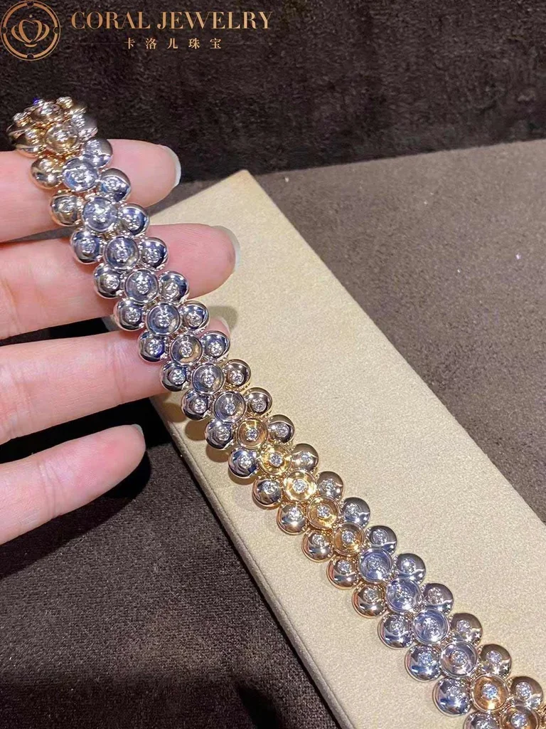 Van Cleef & Arpels VCARP0N200 Bouton d?or bracelet medium model Rose gold Diamond bracelet 2