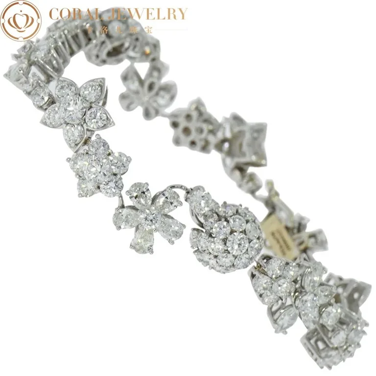 Van Cleef & Arpels Folie des prés VCARP05B00 bracelet White gold Diamond bracelet 6