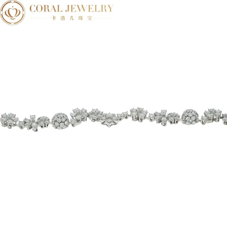 Van Cleef & Arpels Folie des prés VCARP05B00 bracelet White gold Diamond bracelet 4