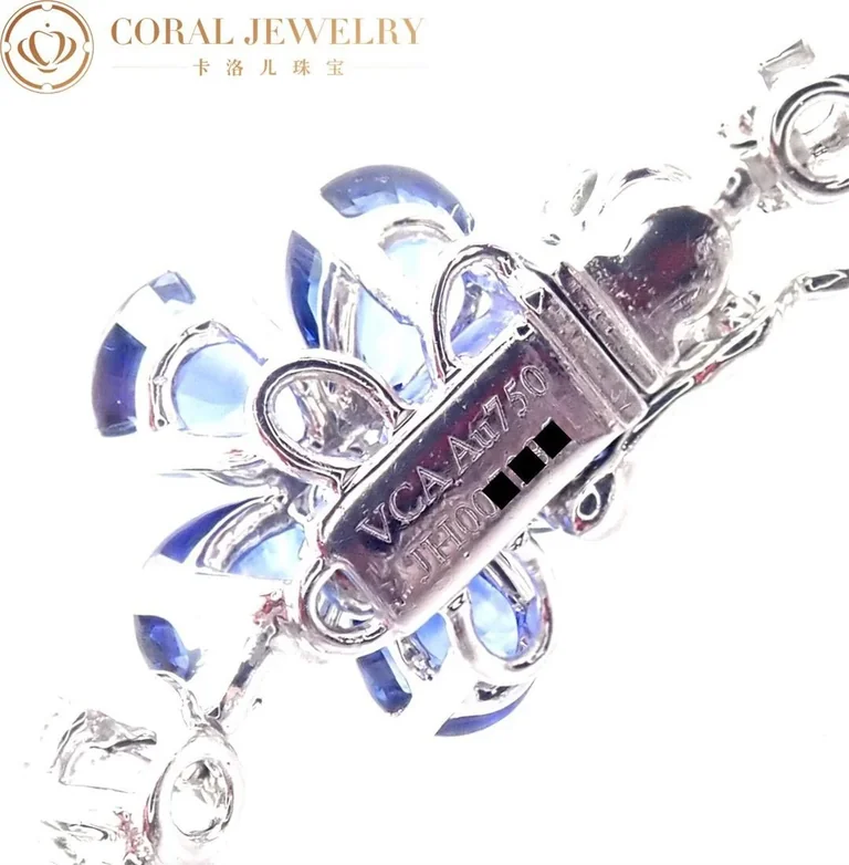 Van Cleef & Arpels VCARP05A00 Folie des Prés bracelet White gold Diamond Sapphire bracelet 8