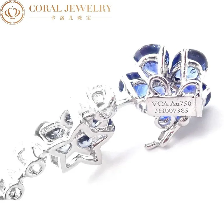 Van Cleef & Arpels VCARP05A00 Folie des Prés bracelet White gold Diamond Sapphire bracelet 7