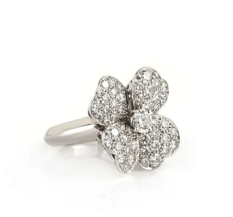 Van Cleef & Arpels VCARO4TE00 Cosmos medium model ring White gold Diamond 3