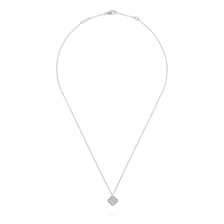 Van Cleef & Arpels VCARO85900 Sweet Alhambra pendant Yellow gold Diamond Necklace 5