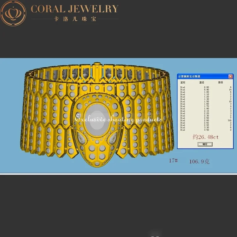 Bulgari Serpenti white gold bracelet with sapphires, emeralds and diamonds 262173