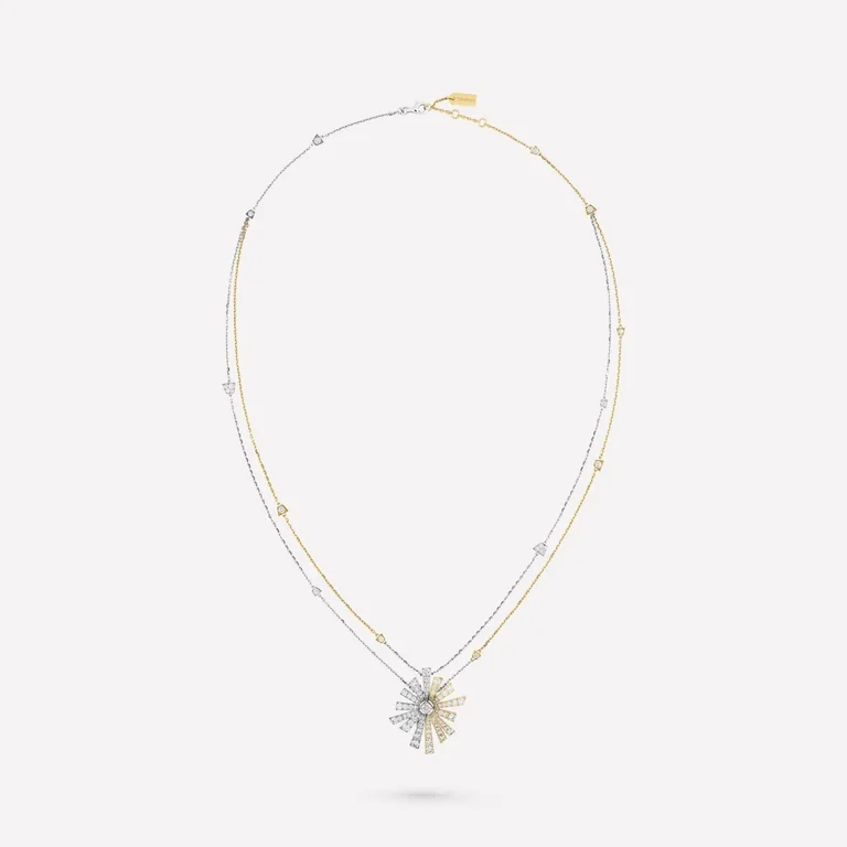 Chanel Soleil De Chanel Transformable Necklace 18k White And Yellow Gold Diamonds J11933 co