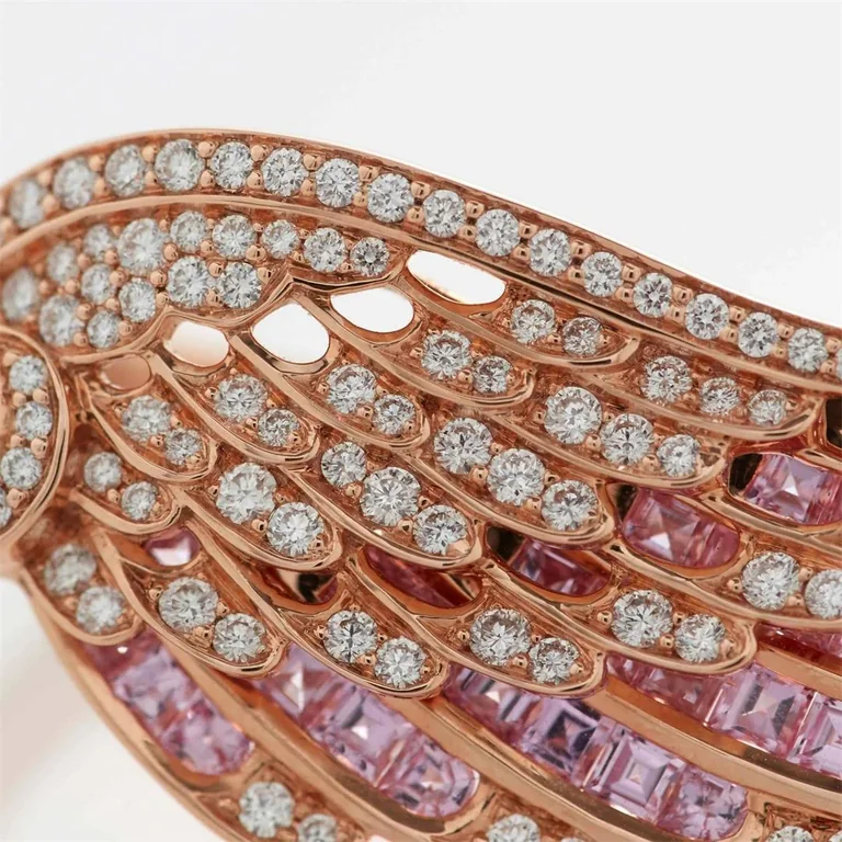 Garrard Wings Embrace Jewellery Collection Across The Finger Pink Sapphire And Diamond Ring In 18ct White Gold 2016585 Detail 2 Scaled 2048x2048 14