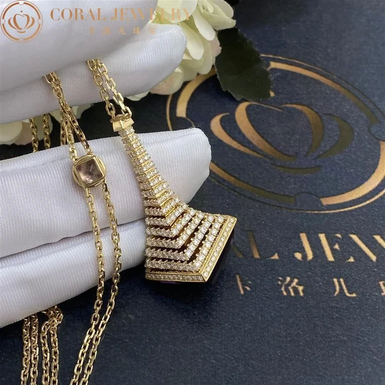 Marli Cleo Rev Diamond Pendant In Yellow Gold Set With Amethyst Cleo N29 Coral 18