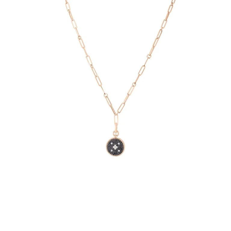 Roberto Coin Venetian Princess Necklace With White And Black Diamonds 11