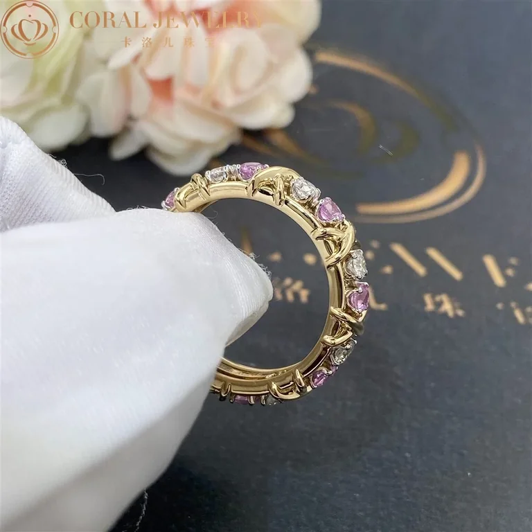 Tiffany Co Schlumberger Sixteen Stone Ring Coral 45