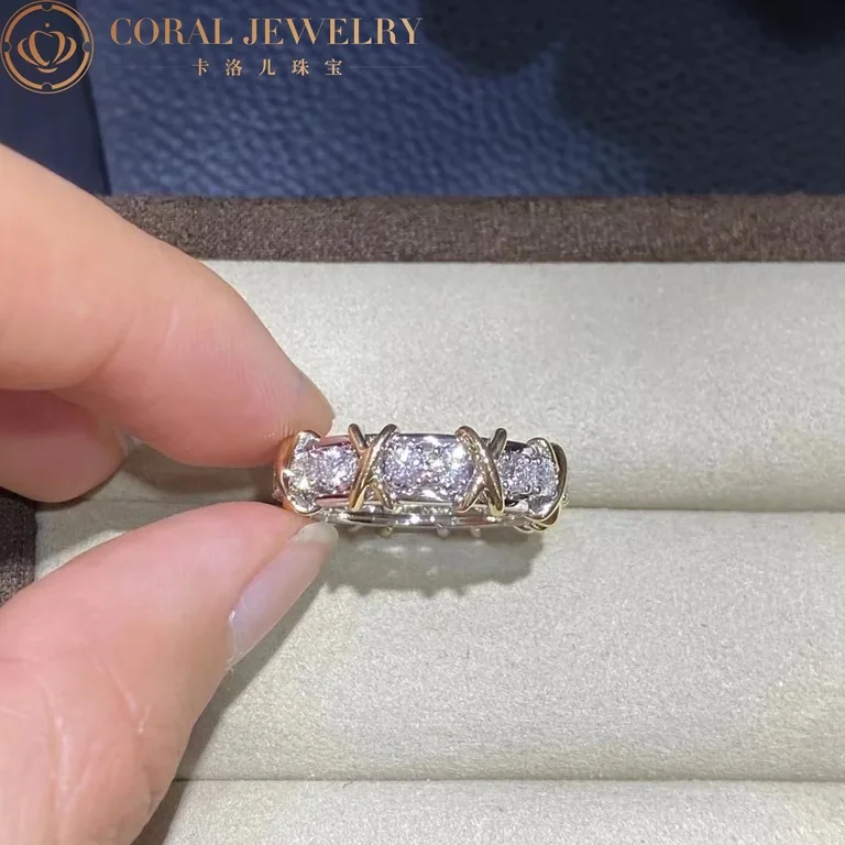 Tiffany Schlumberger Sixteen Stone Ring in Yellow gold and Platinum 60099365
