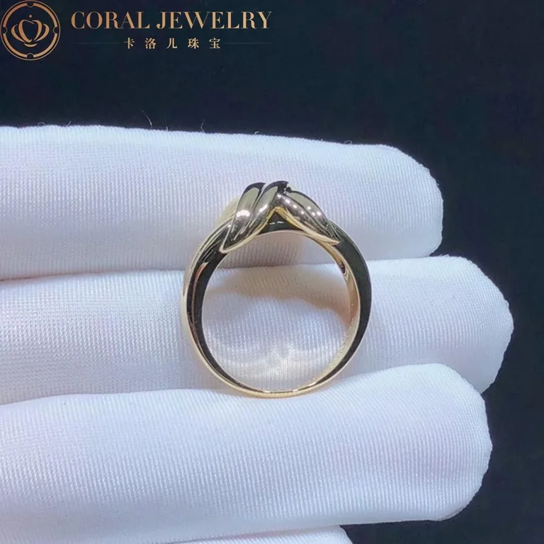 Tiffany House Design Signature Cross X Motif Ring Coral 49