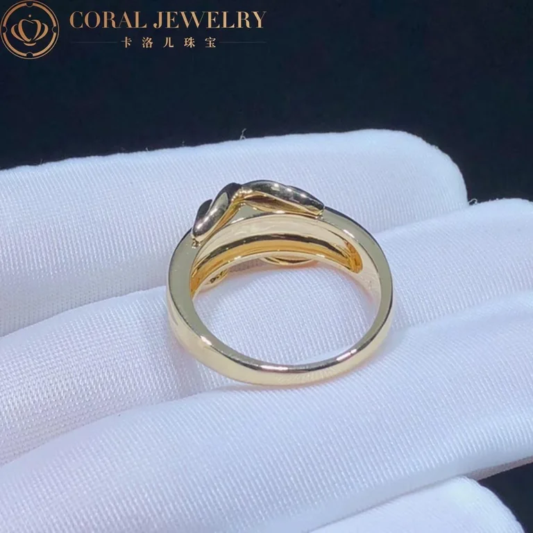 Tiffany House Design Signature Cross X Motif Ring Coral 59